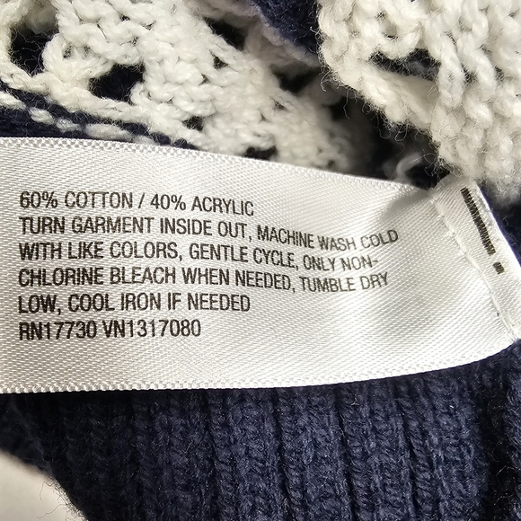 Ava & Viv Crew Neck Open Crochet Striped Long Sleeve Sweater Size 2X - Picture 8 of 11